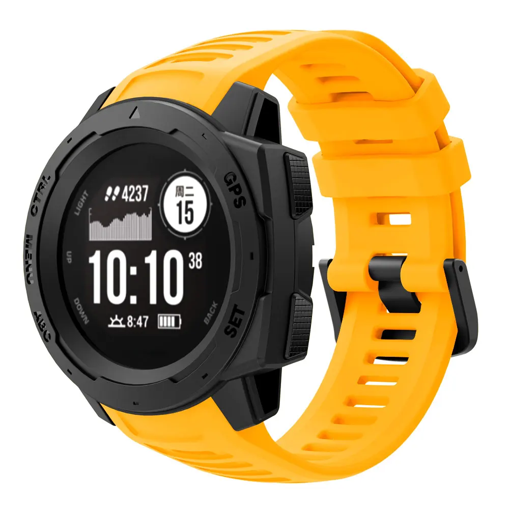 Wristband Easy To Install Sleek Compatible Colorful Bracelet Trendy Garmin Instinct Smart Watch Versatile Flexible Waterproof