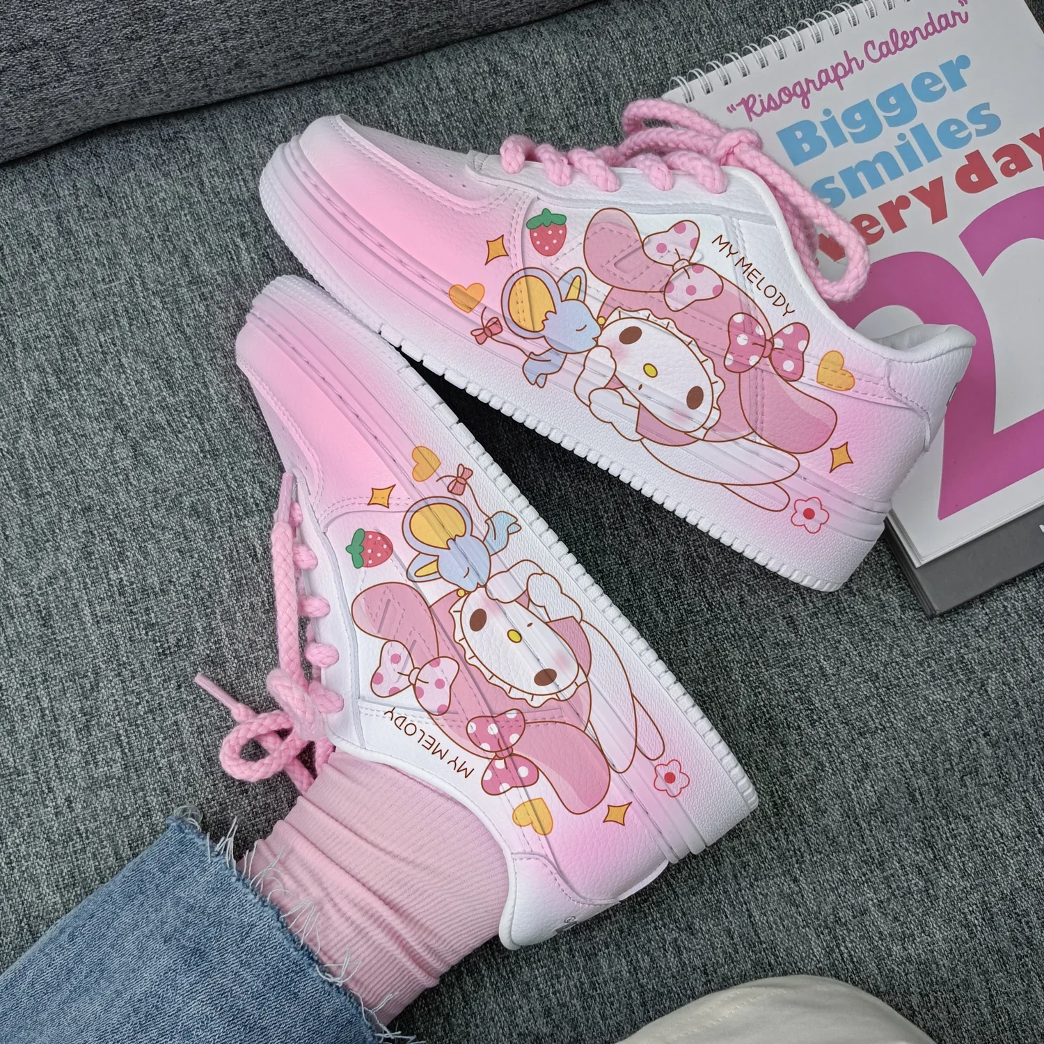 New cartoon Kuromi princess cute Casual shoes soft sports shoes for girlfriend gift EU size 35-44