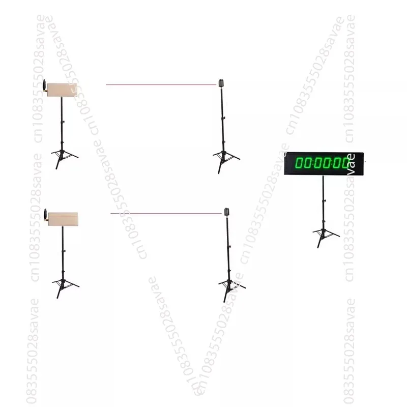 Wireless Infrared Timer Turn Back Run 100 Meters Sprint Test Race 5 Meters Three-way