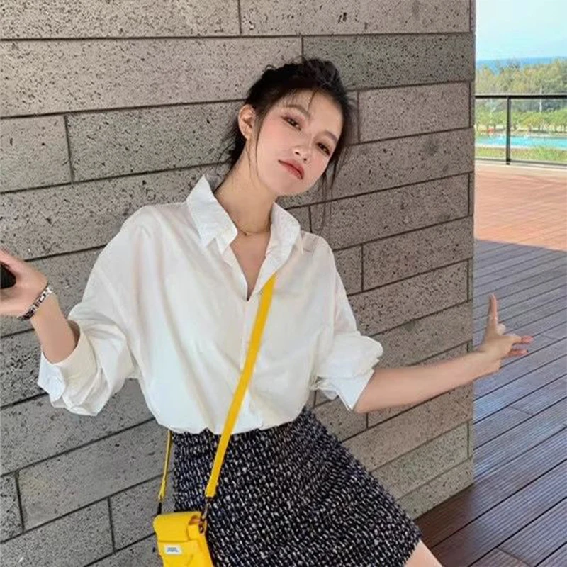 Spring and Autumn Woman\'s Clothing Solid Color French Romantic Fashion Style Office Lady Simplicity Preppy Style Casual Niche