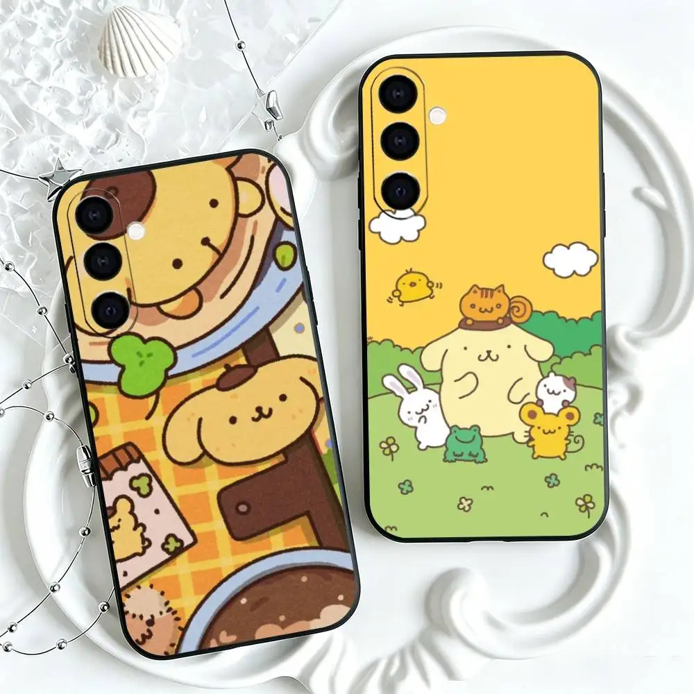 Popular Cute Pompompurines-s Phone Case For Samsung Galaxy A73,A72,A71,A70,A53,A52,A51,Soft Silicone Black Cover