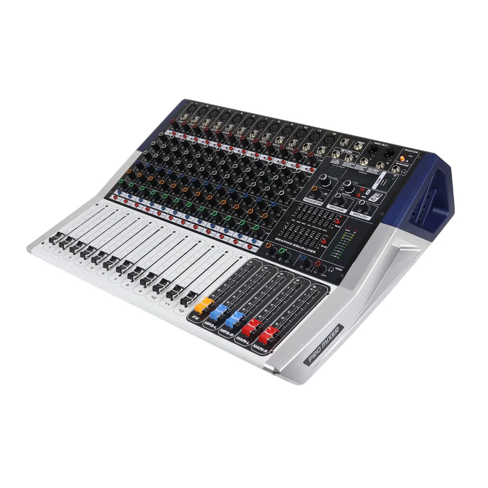 12 channel console mixing 99 dsp effects usb interface sound power audio mixer