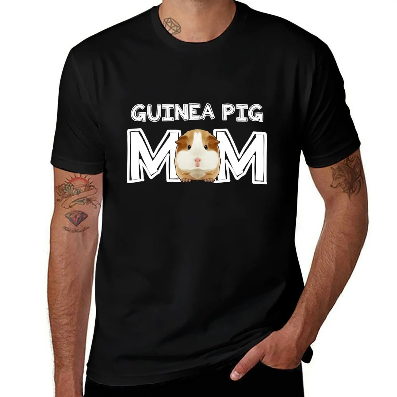 Guinea Pig Mom Mommy Mother Rodent Wheek Gift Idea T-Shirt Lightweight Print T-Shirt