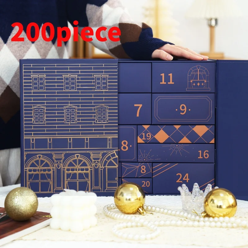 20 0piece.Custom.Custom Logo Packaging Empty Luxury Cardboard Paper Advent Calendar Box