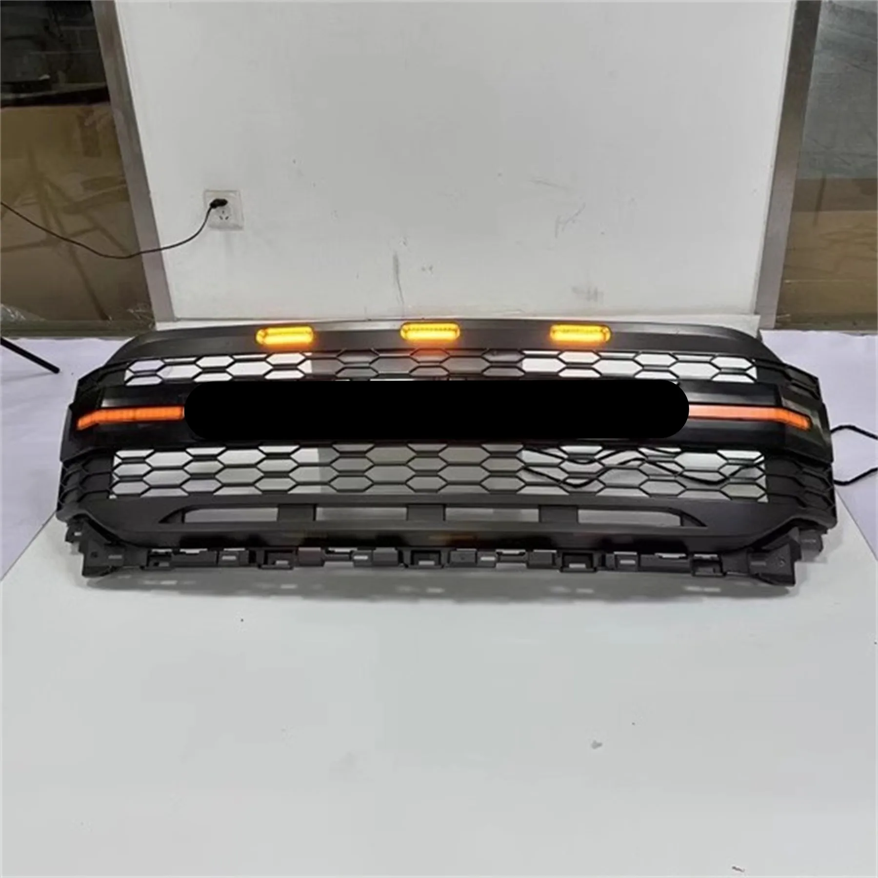 Front Bumper Grill Mask Radiator Grille for Ford F150 21-24 Racing Grills with light