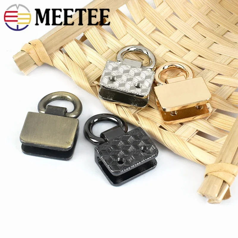 2/4/10Pcs Meetee Metal O D Rings Bag Side Clip Buckles Handbag Strap Clasp Chain Hanging Hook DIY Hardware Leather Accessories