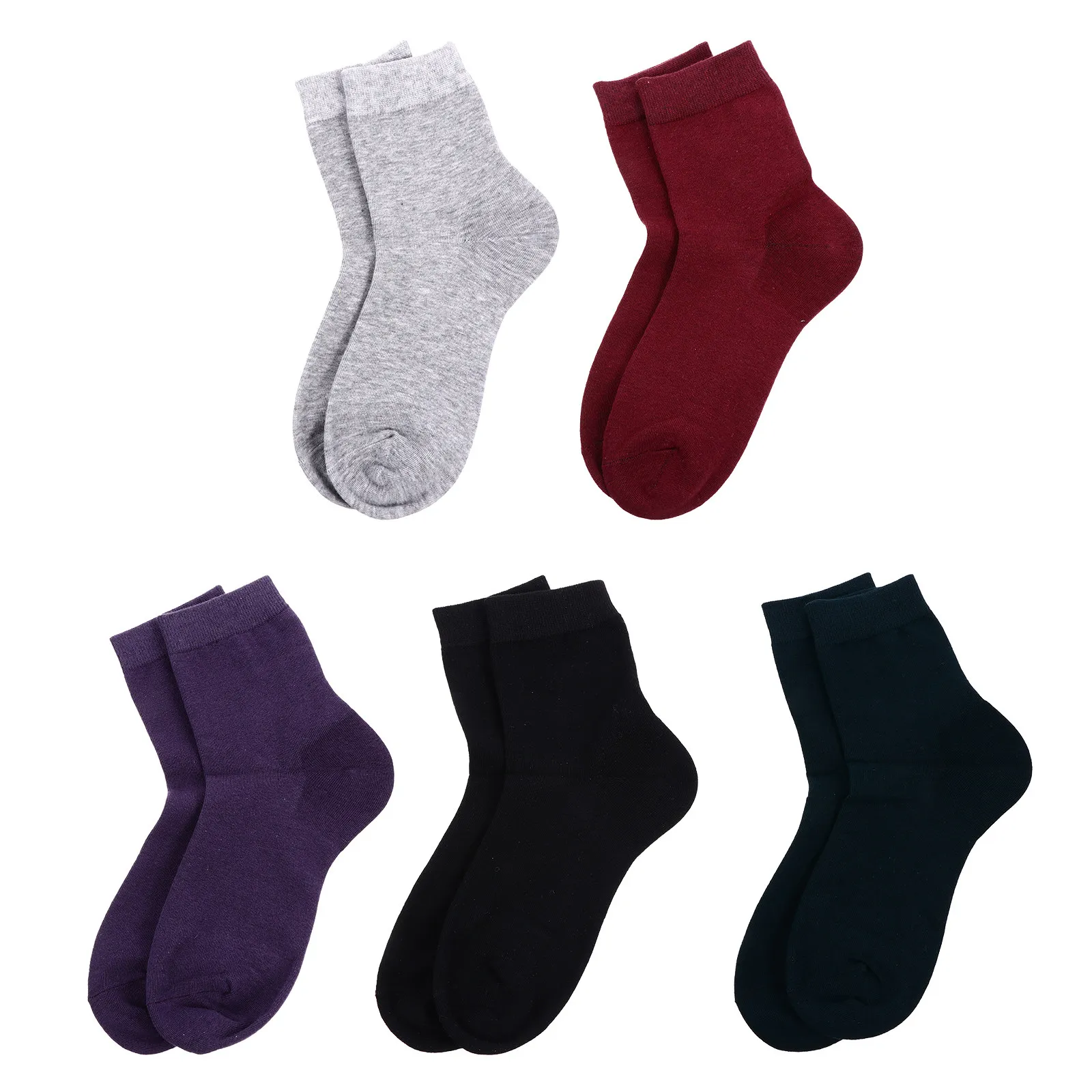 5Pairs Anti Cracking Moisturizing Foot Care Socks Silicone Gel Soft Cotton Socks Women Girls Cracked Heel Relief view 2