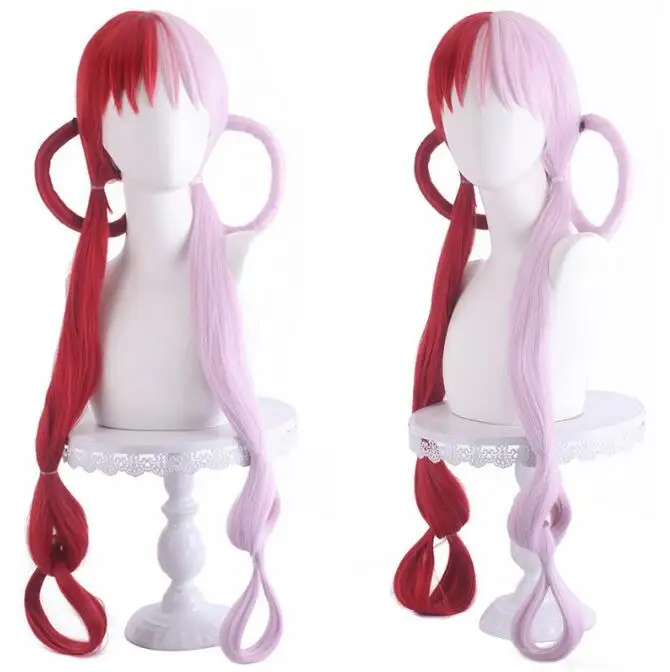 

Anime Uta Cosplay Wig Uta Red Songstress UTA Wig Cosplay Long Pink Red Women Heat Resistant Hair Halloween Party Wigs + Wig Cap