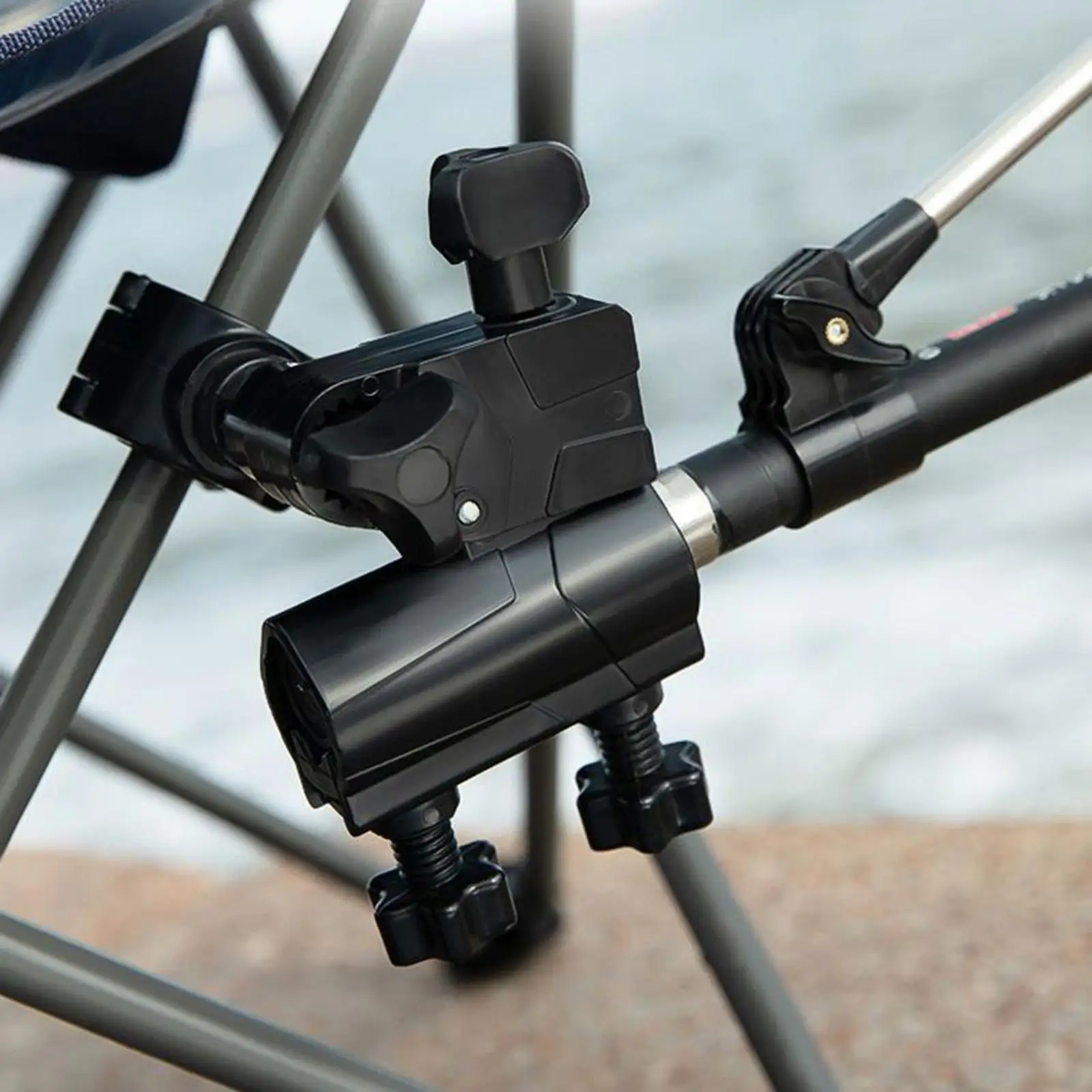 

Fishing Chair Accessories Fishing Rod Holder Adjustable Stable Removable Multifunctional Practical Supplies for Beach Sea