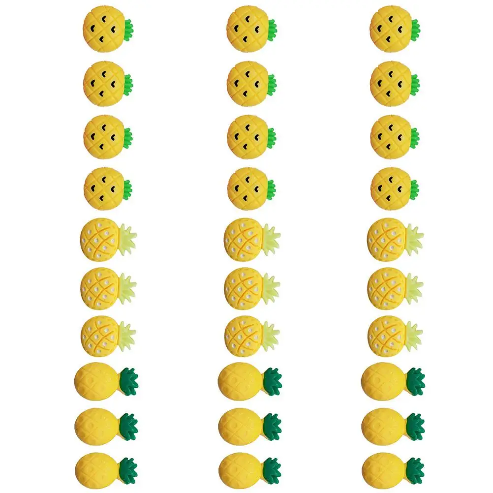 

30 Pcs Cartoon Thumbtack Gold Pineapple Push Pins Aluminum Alloy Small Decorative Tacks for Office Party Map Marking
