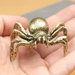 Personalized Brass Ornaments Spider Tea Pet Tea Ceremony Retro Crafts Home Living Room Tabletop Decoration Accessories Gifts