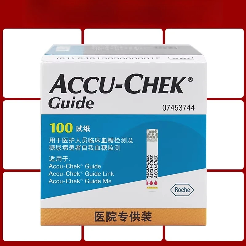 Roche Zhihang Blood Glucose Test Paper 100 Tablets Bottled Original ACCU-CHEK Guide Suitable for Zhihang Machines