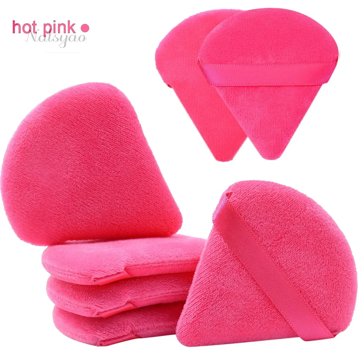 7Pcs Triangle Makeup Powder Puff Soft Velvet Cosmetic Sponges Set for Contouring Eye Corners Air Cushion Foundation Blending
