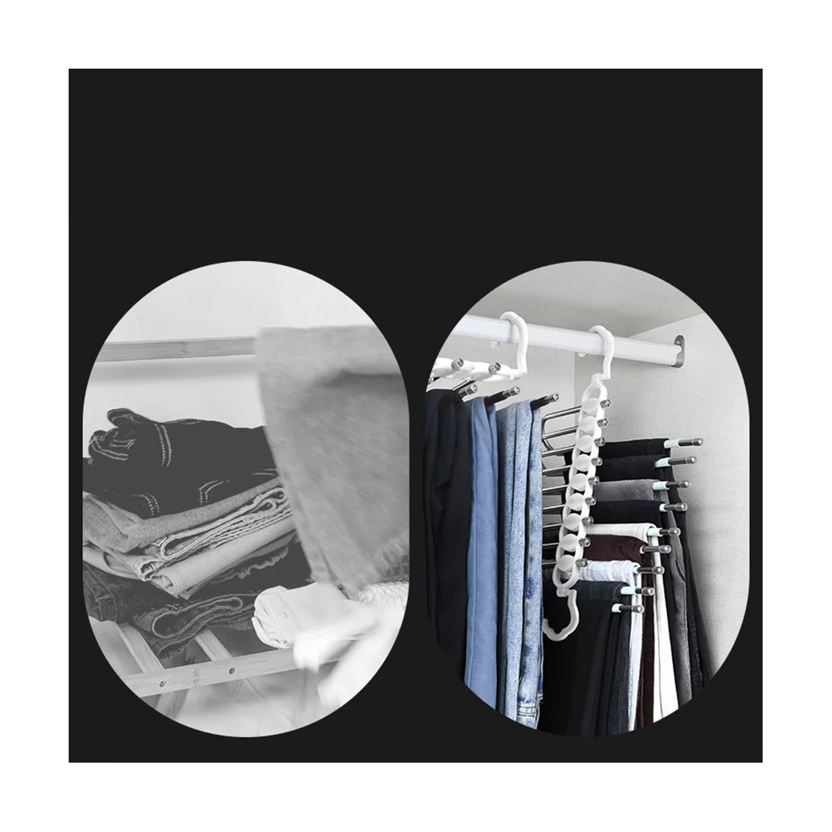 متعددة الوظائف متعددة الطبقات الفولاذ المقاوم للصدأ السراويل رف شماعات تلسكوبي للطي السراويل