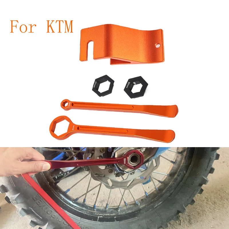 Universal CNC Tire Tool Lever Spoon Axle Wrench Tire Change For KTM SX/SXF/XC/XCF/XCW/EXC-F/125/250/350/450 Motocross