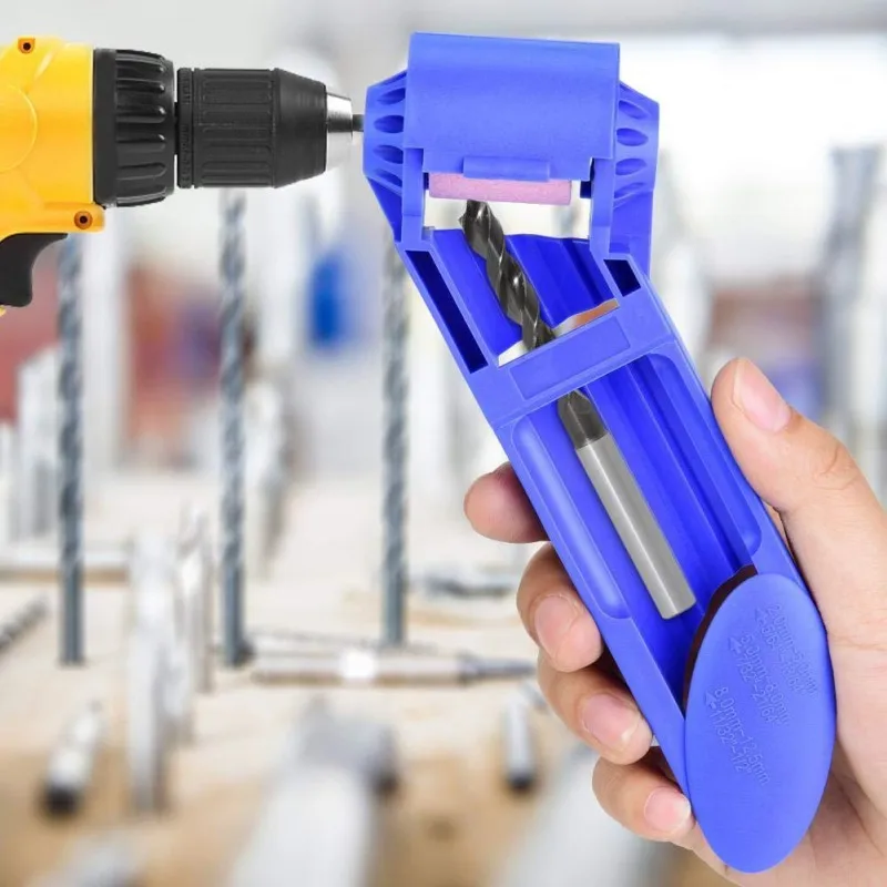 Portable Twist Drill Bit Sharpening Jig Roller Adapter Grinding Wheel Sharpener Power Tool Grinding Polishing Accessories