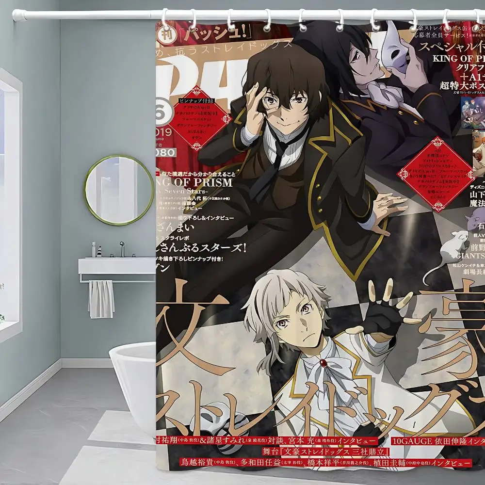 

Bungo Stray Dogs аниме 1 шт. занавеска для душа полиэстер водостойкая занавеска для душа ванная комната перегородка занавеска украшения аксессуары