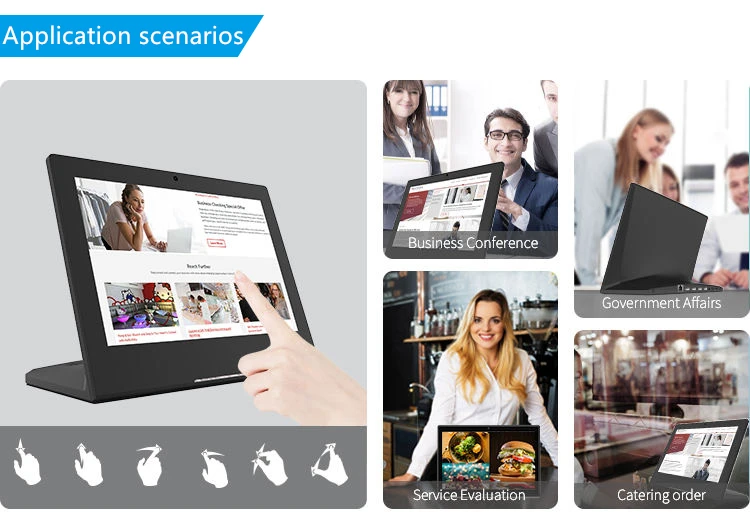 L Type Digital Signage 10 Inch RK3288 Android Tablet PC Meeting Room Display POS Display