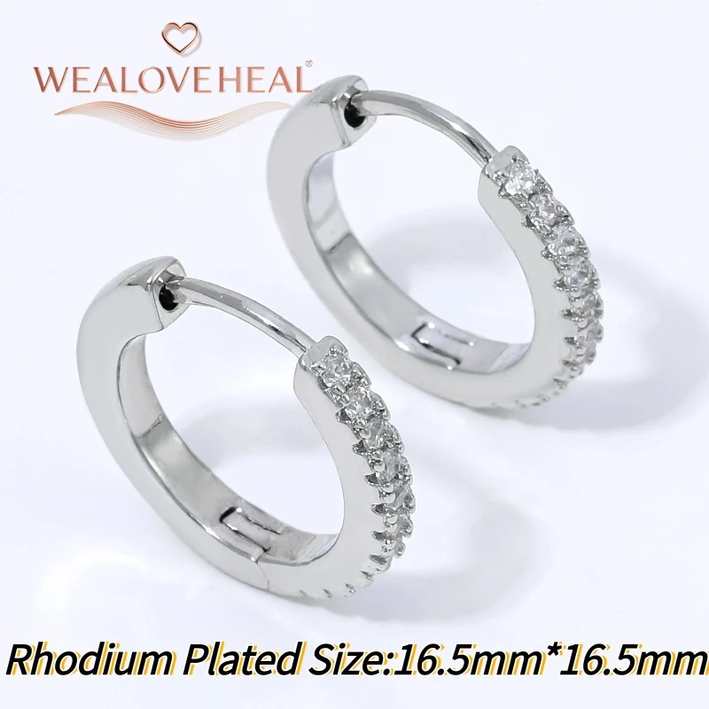 ohrringe damen,ohrringe,Trendige rechteckige Mikro-Zirkonia-Huggie-Ohrringe, 18K vergoldetes Messing, geometrische Creolen, Piercing-Schmuck, Damengeschenk – Detail 27