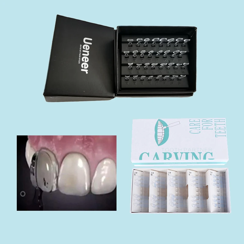 32Pcs/set Dental Veneer Mould Kit Composite Resin Mold Light Cure Anteriorteeth Mould Dentist Whitening Lab Materials