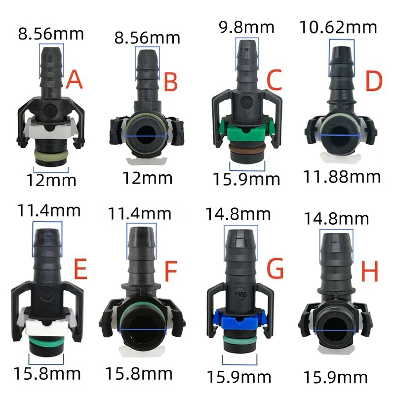 12-8*1 16-15X1.5 Delong Fuel line quick connector auto plastic fittings for big truck female connectors 20pcs a lot