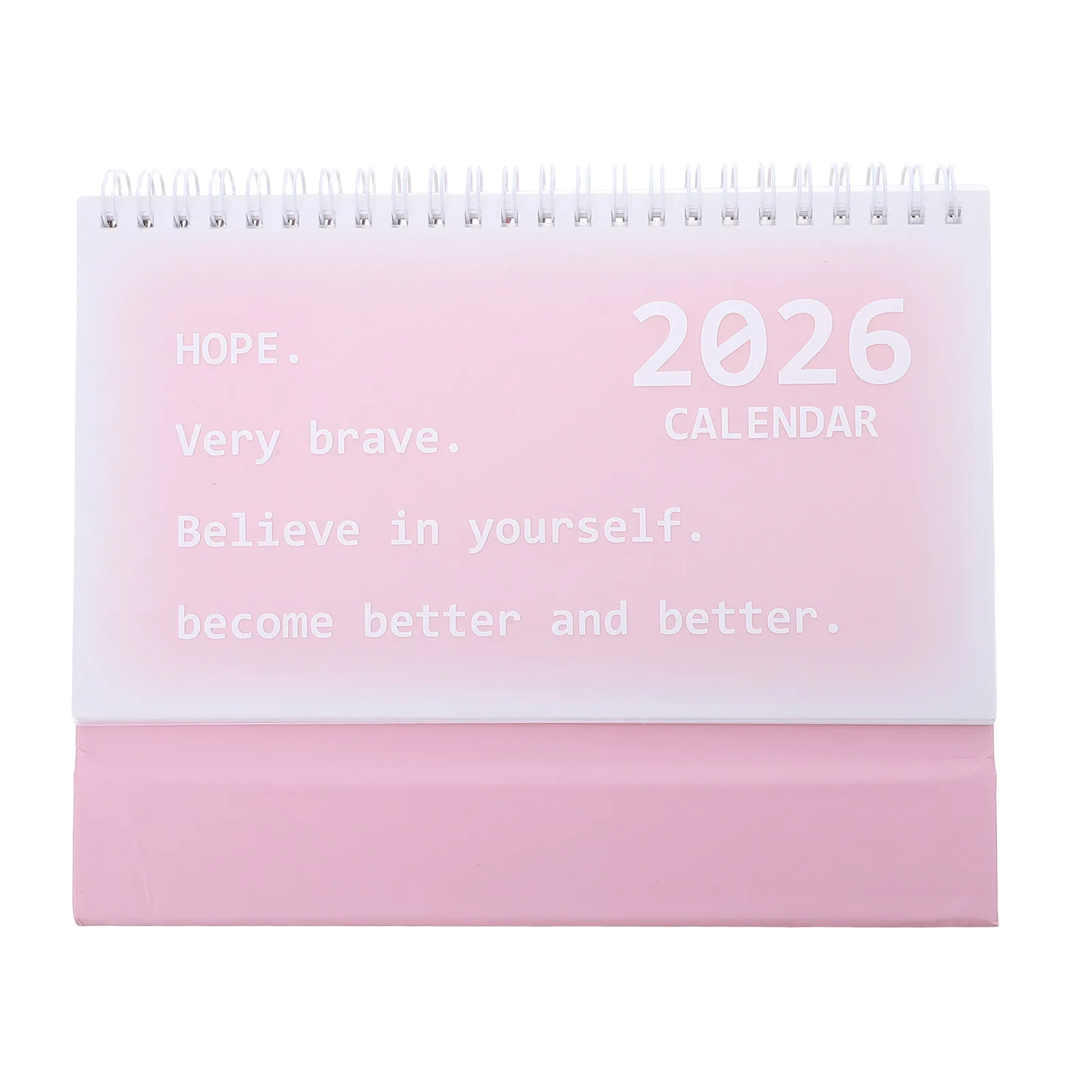 2026 Coil Binding Desk Calendar Compact Small Desktop Standing Monthly Planner for Home Office Study Thick Paper Daily Scheduler