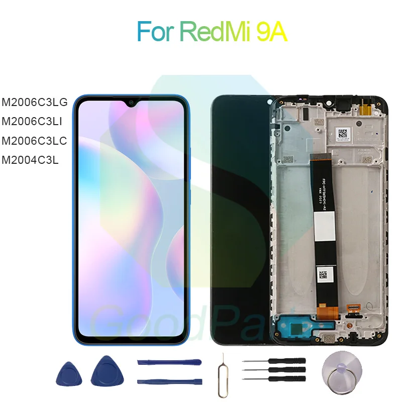 

For RedMi 9A Screen Display Replacement 1600*720 M2006C3LG, M2006C3LI, M2006C3LC, M2004C3L For RedMi 9A LCD Touch Digitizer