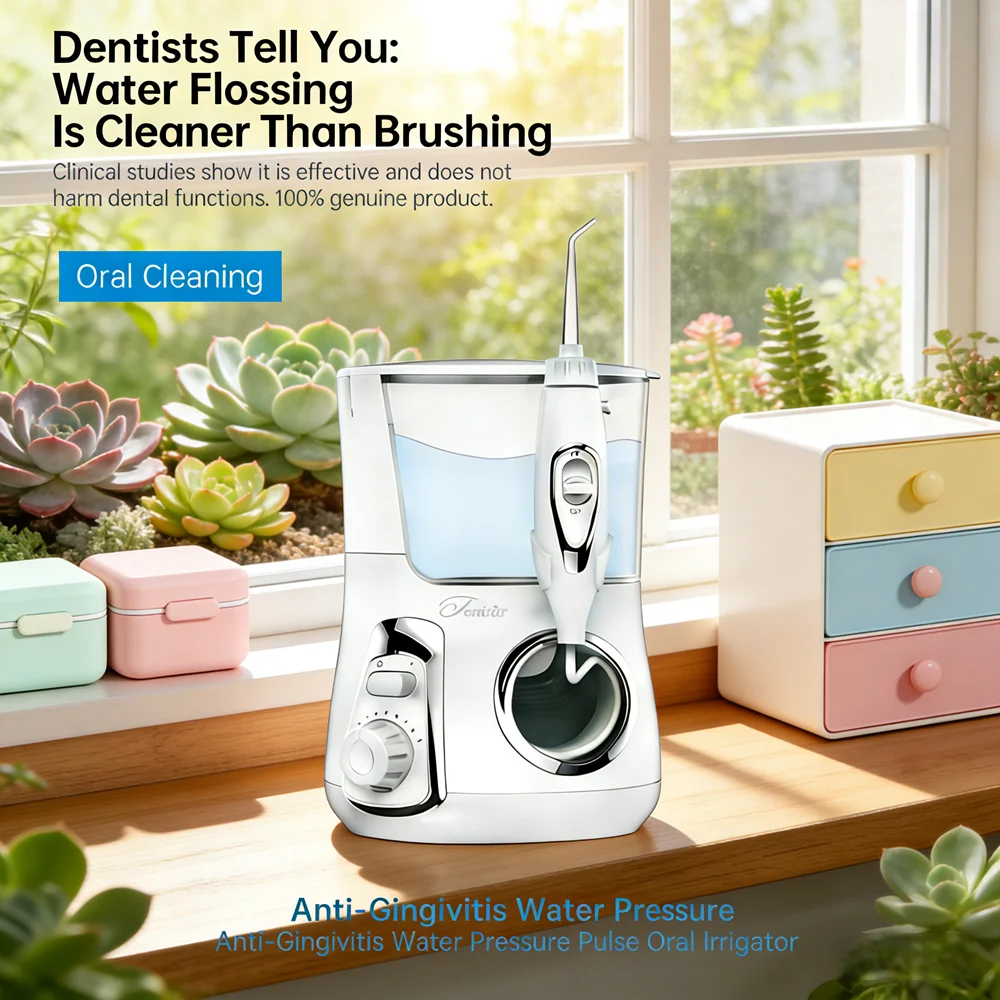 

Электрический ирригатор для полости рта с 10 режимами, резервуар 800 мл, 5 насадок-сопел, для домашнего использования и семейного ухода за зубами