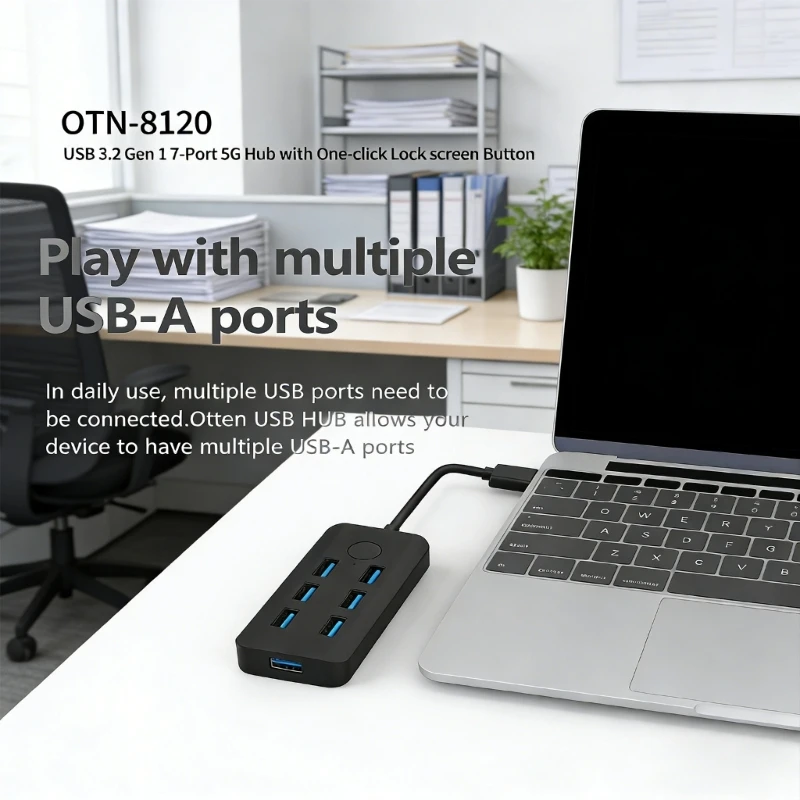 USB3.0 Extension Dock USB Splitter Featuring Instantly Screen Lock And Multiple Device Support USB/Rj45 Connection best sale