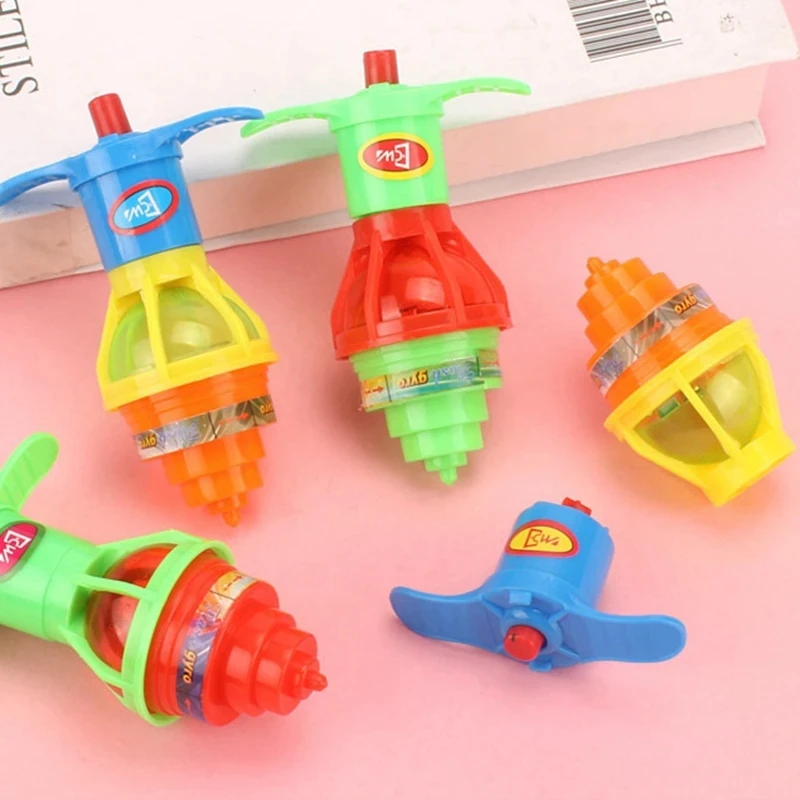 5/10pcs Glow Rotating Gyro Kid Toys Birthday Party Favor Gifts Kindergarten Guest Giveaways Christmas Gift Kids Gift Bag Fillers