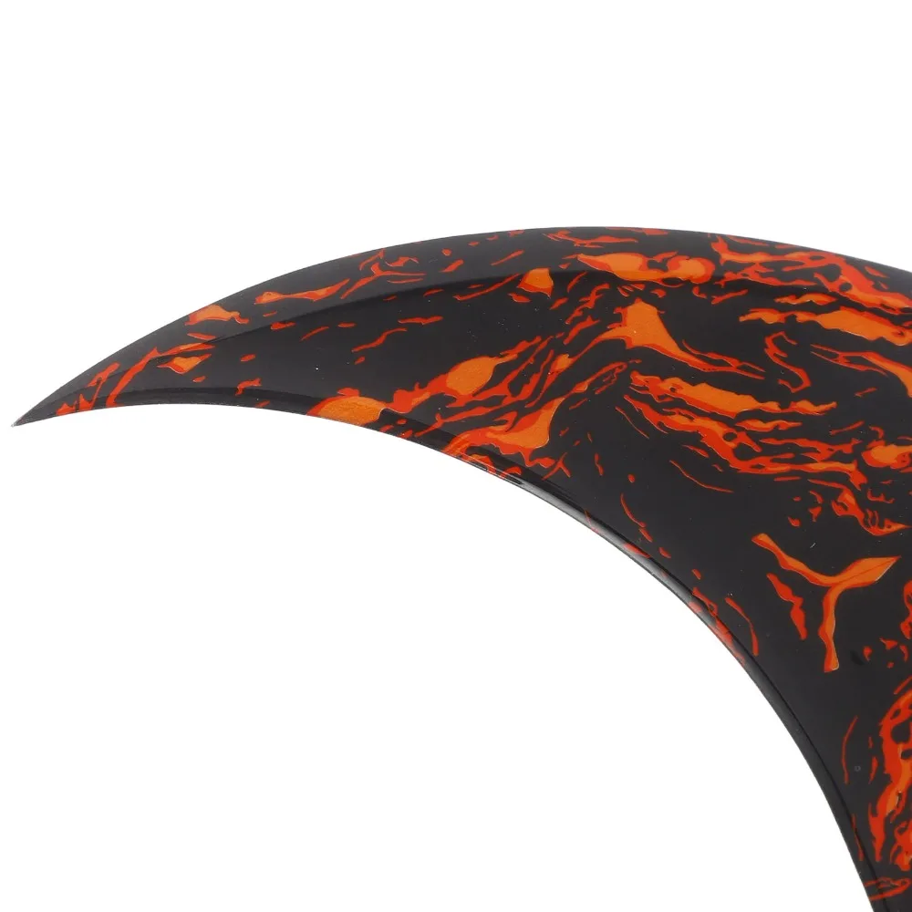 Celluloid+Plastic Acoustic Guitar Pickguard 2.5MM Thick Red Flame Self Adhesive Pickguard Water Drop Shape Guitar Accessories