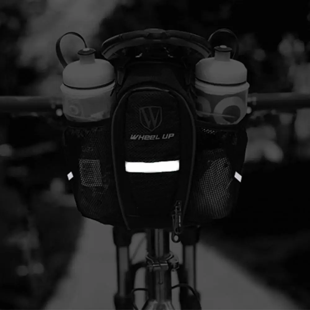 

Bicycle Bags & Panniers Bike Double Water Bottle Organizer Waterproof Saddle Bag Portable Rear Pouch Bicycle Accessories