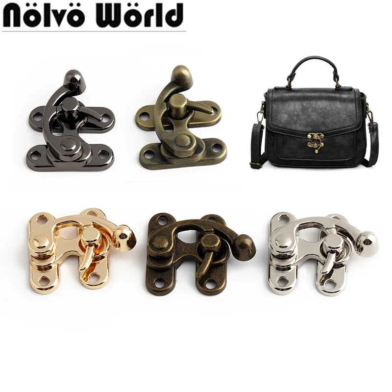 2/10/30PCS 44X37mm  Wooden Box Toggle Latch Hasp Hook Lock For Bags Handbag Suitcase With Screw Closure Buckles Gift Accessories