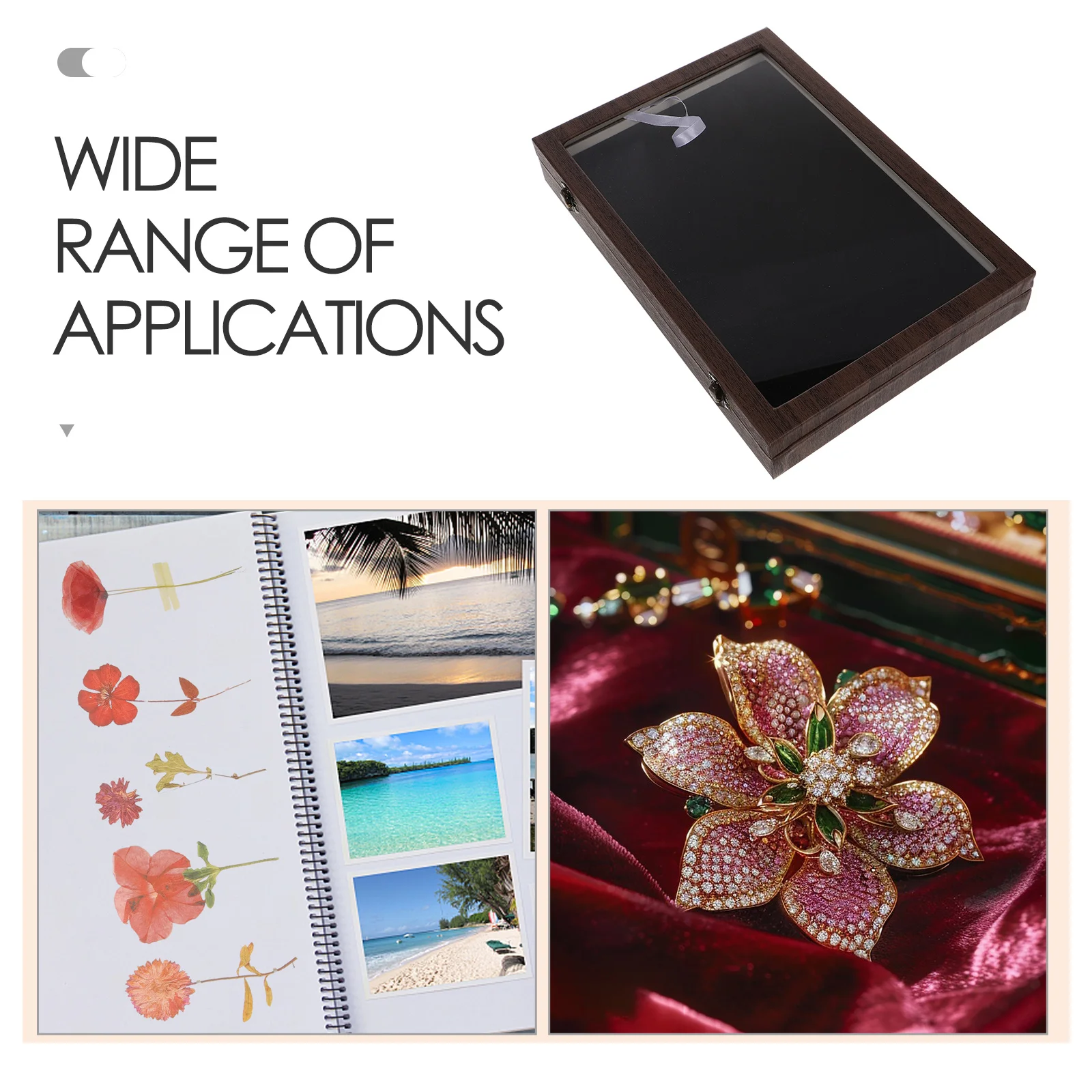 سعة كبيرة غطاء شفاف شارة صندوق تخزين ميدالية منظم بروش دبوس عرض الحال بالنسبة لجمع حامل المجوهرات