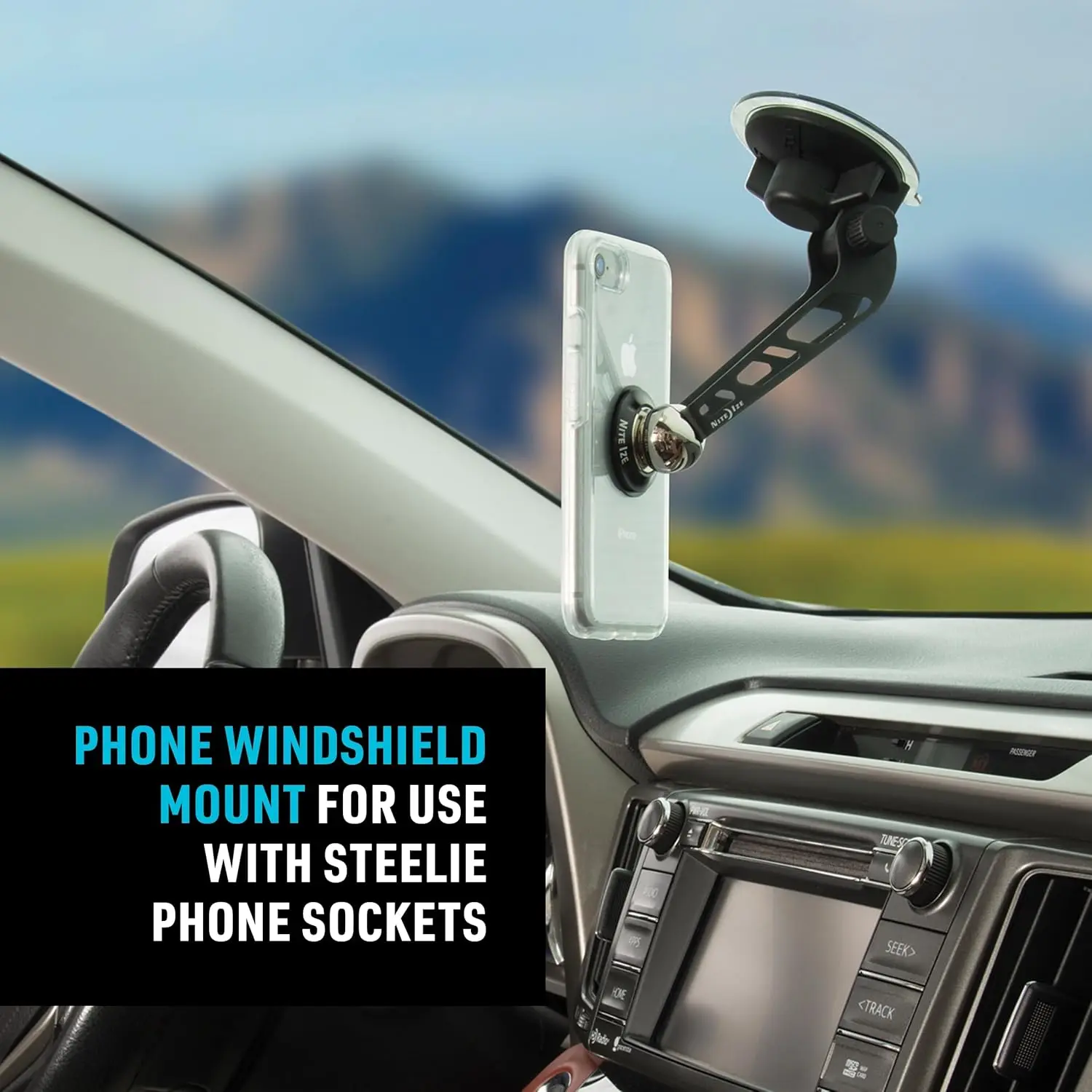 스틸리 자동차용 마그네틱 핸드폰 거치대 - 블랙