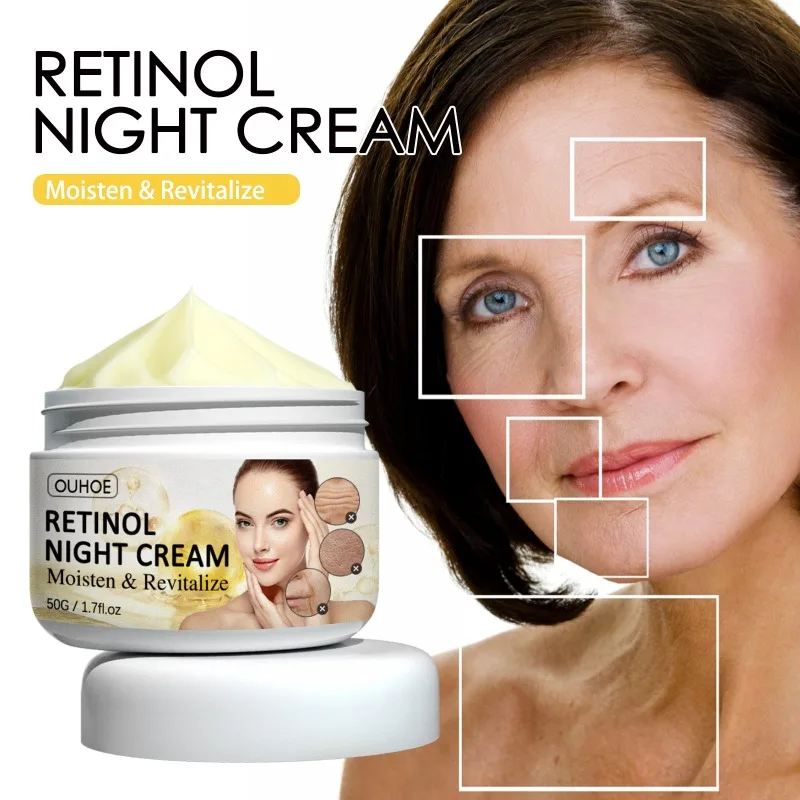 

Retinol night cream fade fine lines improve dark circles remove Wrinkle lifting firming skin moisturizing Anti Aging facial care