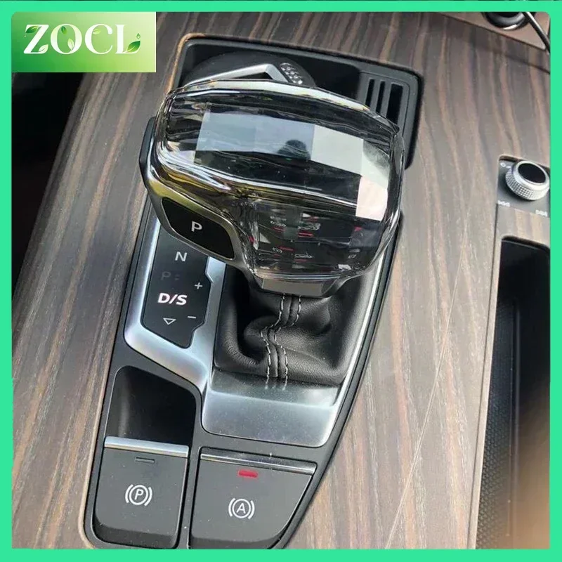NewCrystal Gear Shift Knob Cover for Audi Q7 A6 Q8 SQ5 A5 A4 S4 RS5 RS6 A7 SQ8 2016-2022 Gear Lever Handle Car Accessories Inter