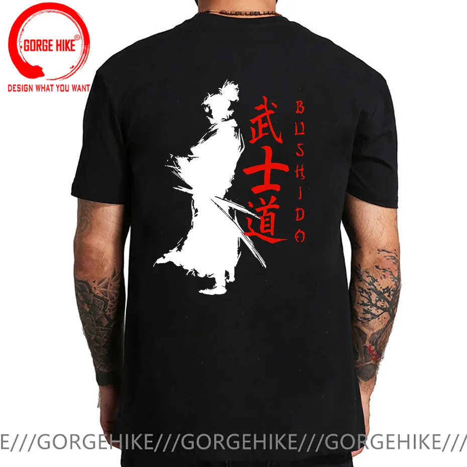 Japanese Samurai Bushido T-shirt Vintage Warrior Assassin T Shirt Men Harajuku Casual Cotton Oversized Tshirt Streetwear Clothes