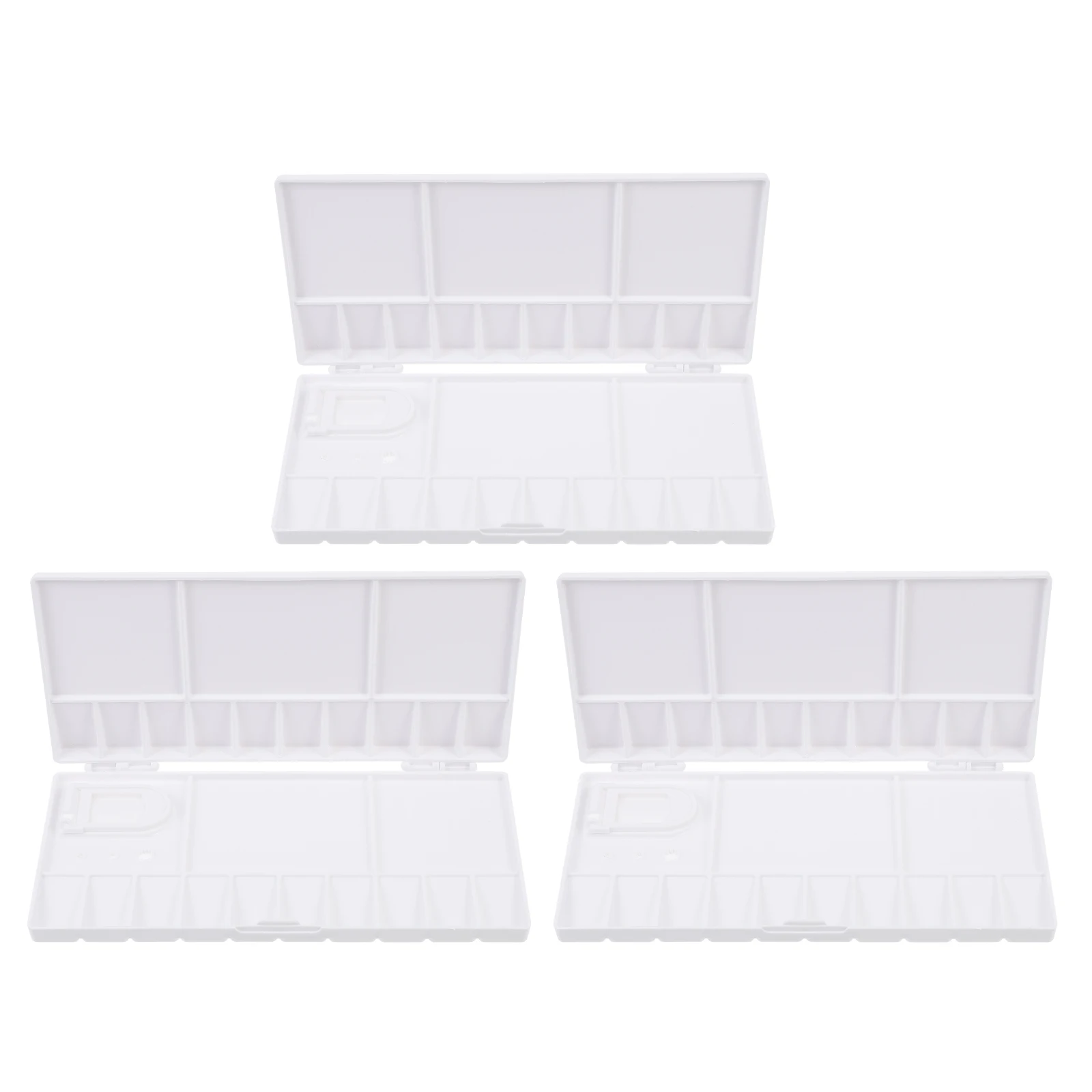 3pcs Watercolor Pigment Mixing Mixing Trays Durable Plastic Paint Color Storage With 25 Grids Compartments For Artists Students
