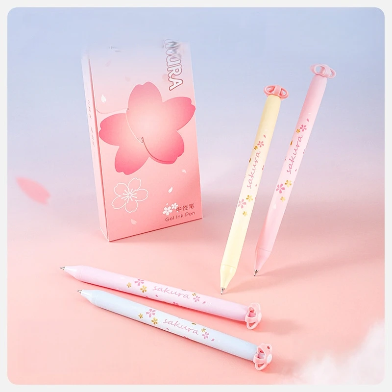 

Набор гелевых ручек Sakura, 4 шт., с принтом цветов вишни, 0,5 мм, шариковые, черные чернила, быстросохнущие, для плавного письма, A3201