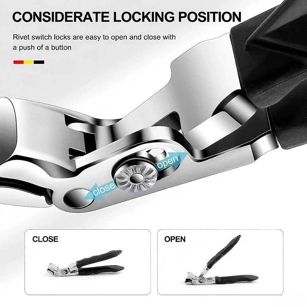 Profesjonalne obcinaczki do paznokci z długą rączką, przecinak do paznokci, szczypce tnące pod kątem, nożyczki do paznokci, nożyczki do paznokci u stóp, narzędzie.