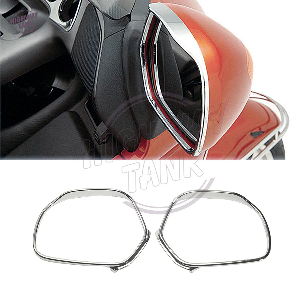 For Honda GL1800 Goldwing 2001-2012 Chrome Motorcycle Mirror Trim Decoration Rain Cover Case Moto Accessories