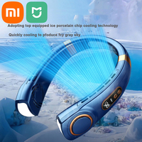 Xiaomi Mijia Portable Hanging Neck Fan Digital Display Leafless Mute Electric Fan 4000mAh USB Rechargeable Smart RC Neck Cooler