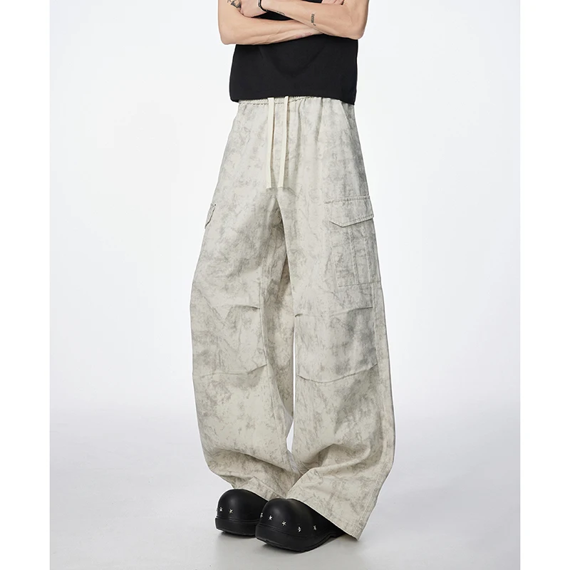 

Мужские широкие брюки для активного отдыха и повседневной носки, универсальные, всесезонные, в американском стиле, с принтом, для пар.