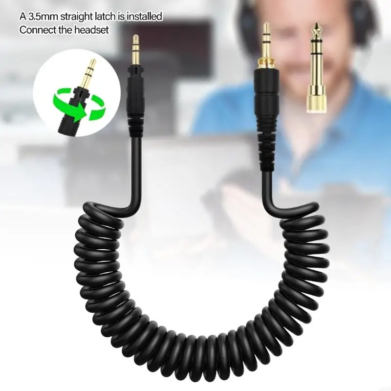 270B Replacement Spring Audios Cable Auxes Cord for EAH-DJ1200 Gaming Headsets
