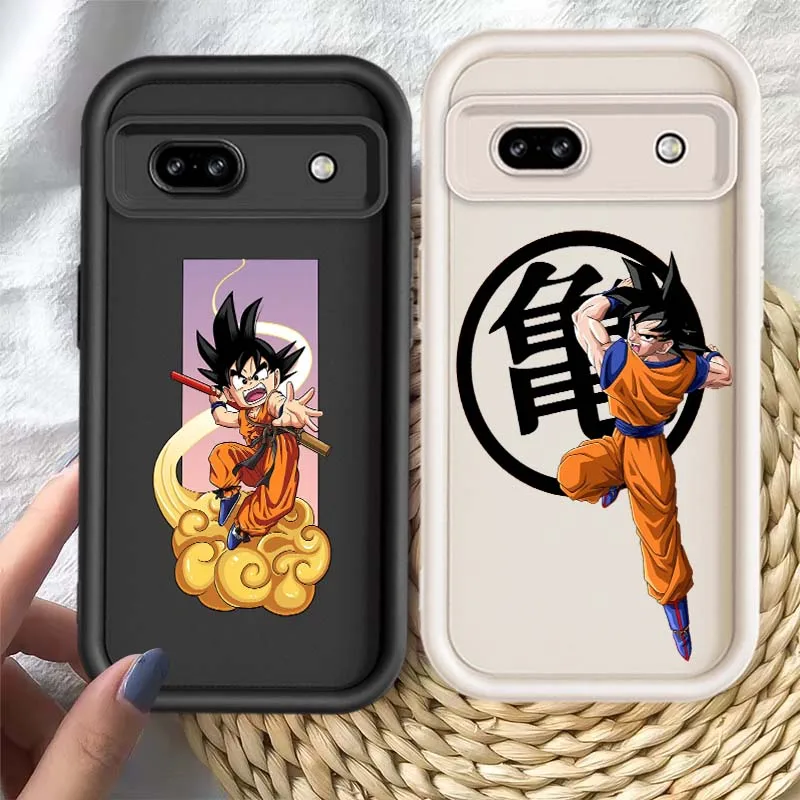 Casing Handphone Kartun Lucu D-Dragon Balls Goku Untuk Google Pixel 9 8 7 8A 7A Pro XL Eye Ladder