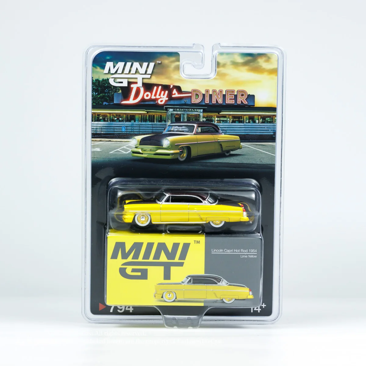 

TSM MODELS MINIGT #794 1:64 Lincoln 1954 yellow pallet diecast alloy car model gifts
