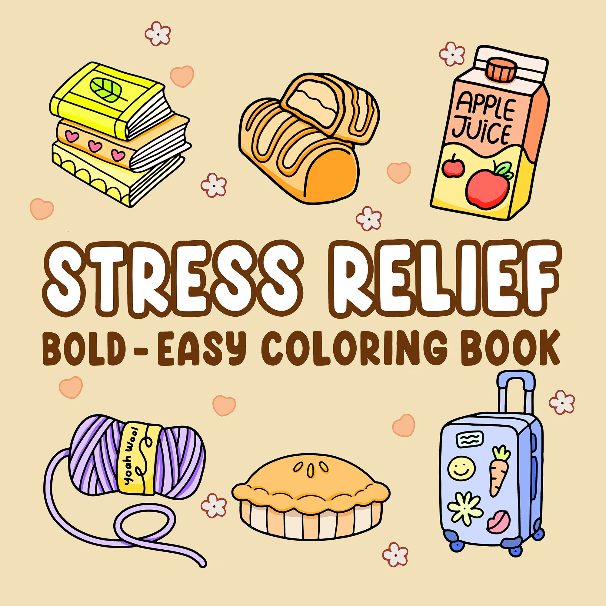 Anti Anxiety Stress Relief Bold & Easy Coloring Book for Adults DIY Painting Drawing Art Activity Book Perfect Gift Relaxation