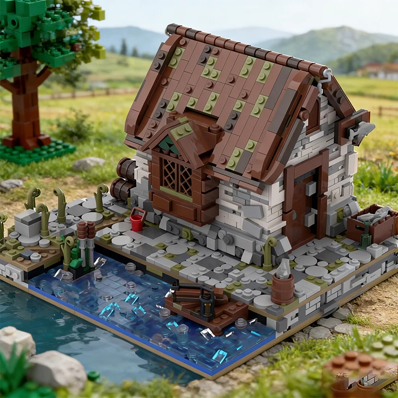 1575 pièces Maison de Pêcheur MOC Technologie de Construction Modulaire Personnalisable Blocs de Construction Populaires Jouet Créatif DIY à Assembler Cadeau