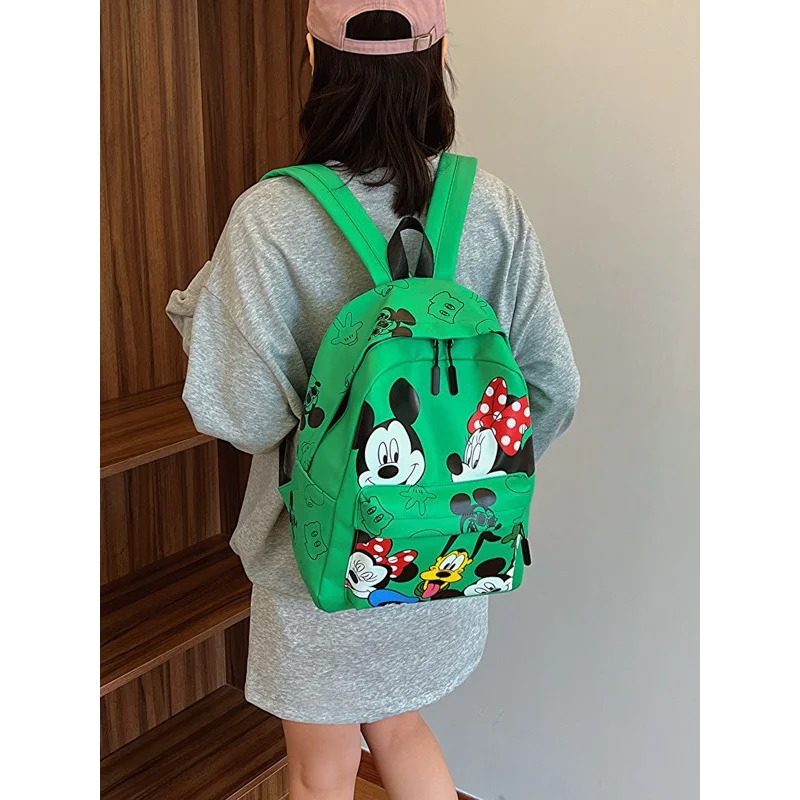 Mochila escolar de dibujos animados de Disney, mochila informal de gran capacidad con estampado de dibujos animados de Mickey, bolsa personalizada para estudiantes